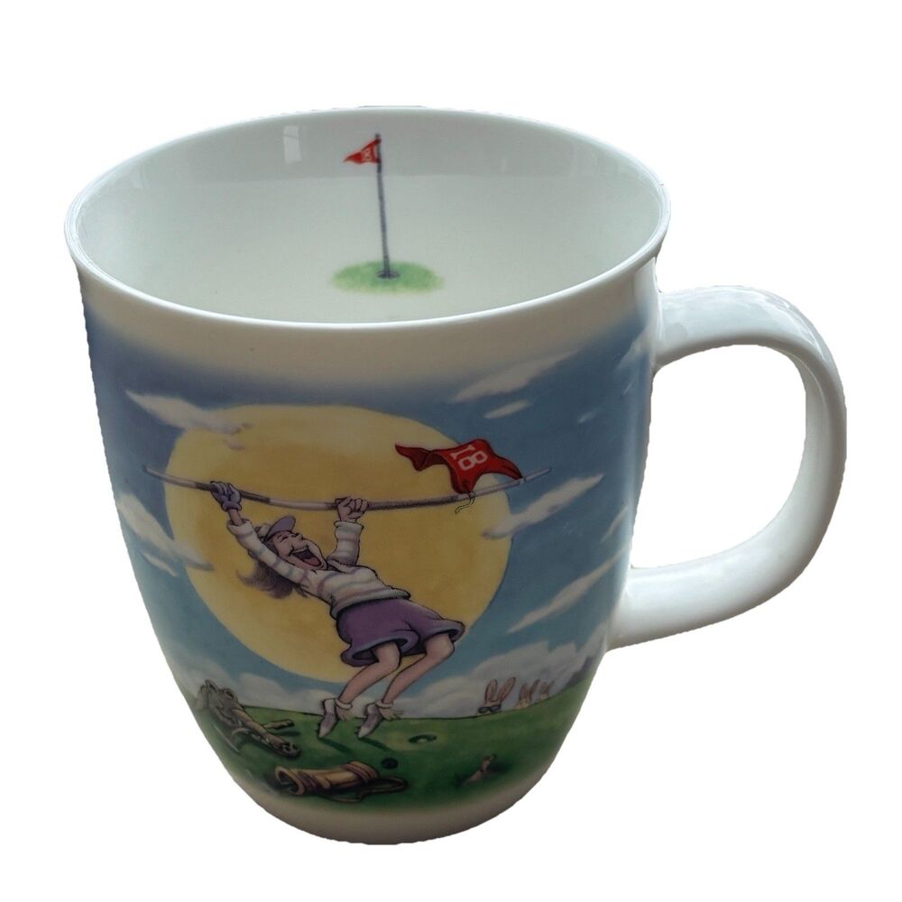 Savoir Vivre Golf Mug Lady's Birdie 18th Hole  Bone China Vintage Excellent Fun